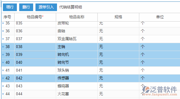 委托代銷(xiāo)明細(xì)增行