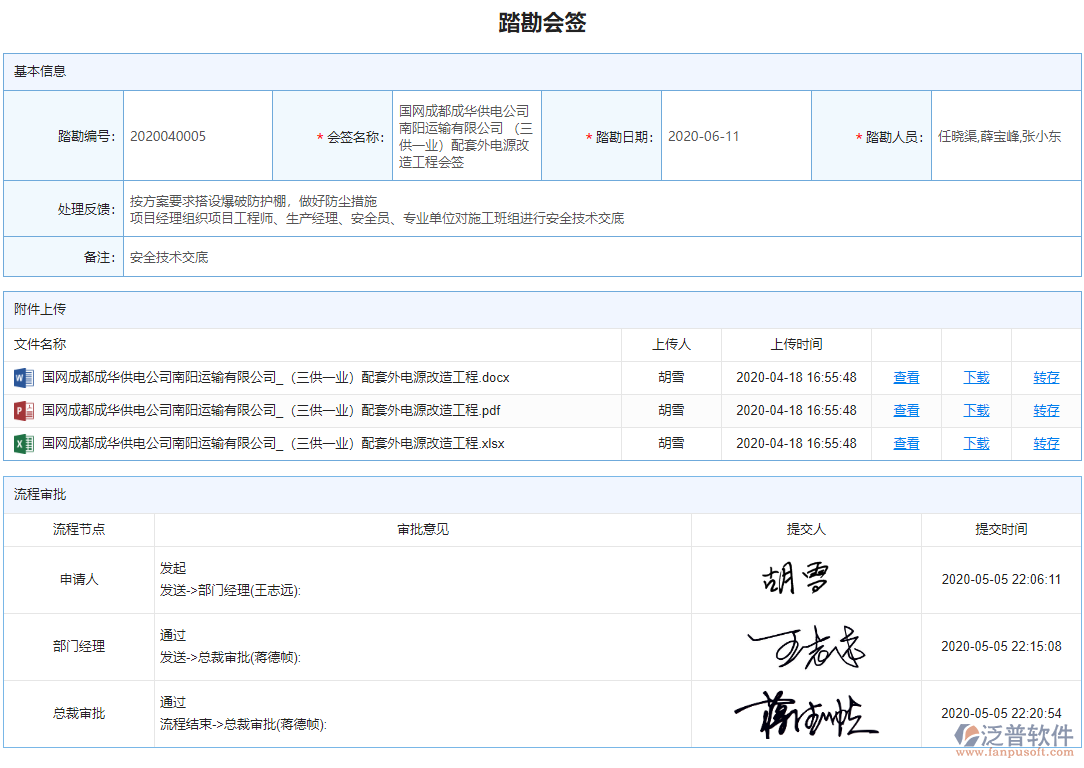 踏勘會(huì)簽