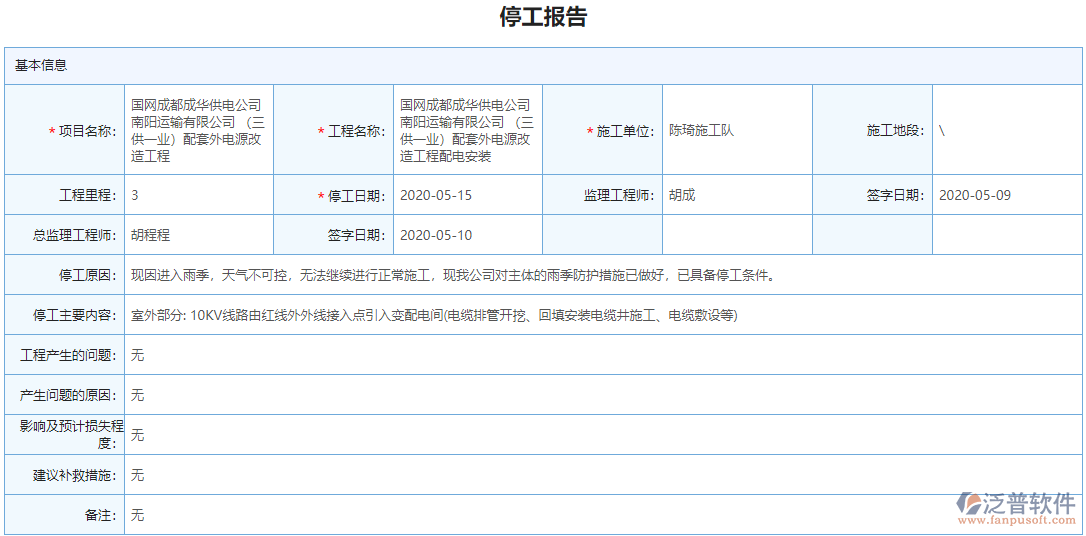 停工報(bào)告單據(jù)