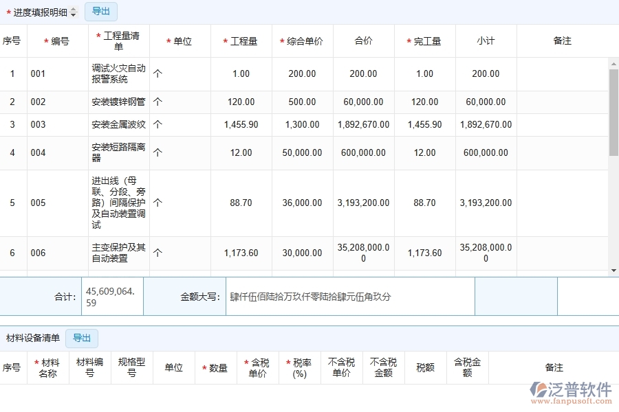 系統(tǒng)中進度填報的主要功能