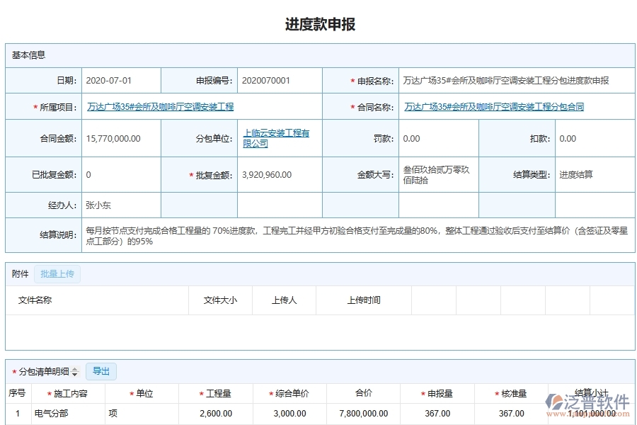 設(shè)備安裝企業(yè)是否有必要引入分包單位進度款申報管理軟件系統(tǒng)