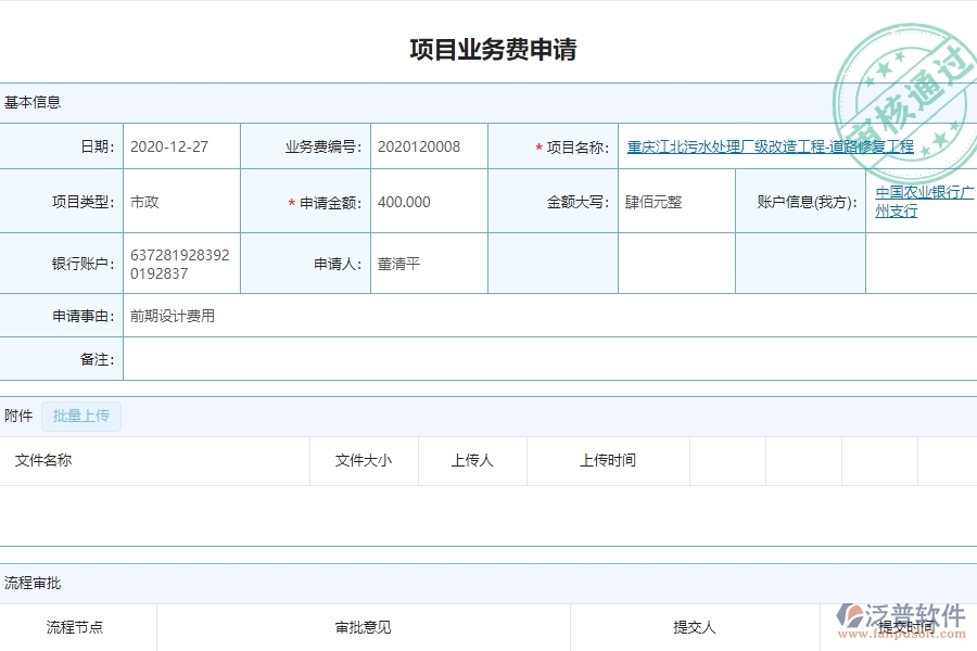 泛普軟件-市政工程企業(yè)管理系統(tǒng)如何有效提高投標管理中的項目業(yè)務費申請