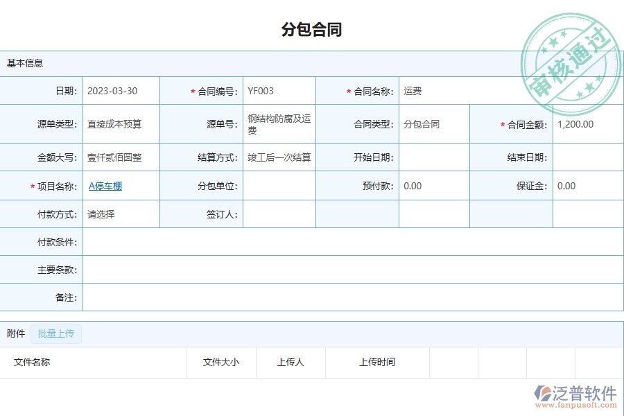 泛普軟件-市政工程管理系統(tǒng)中分包合同的注意事項(xiàng)