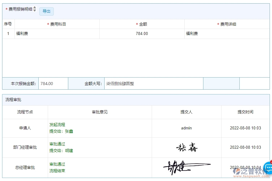 四、泛普軟件-幕墻工程管理系統(tǒng)在費用報銷中的解決方案