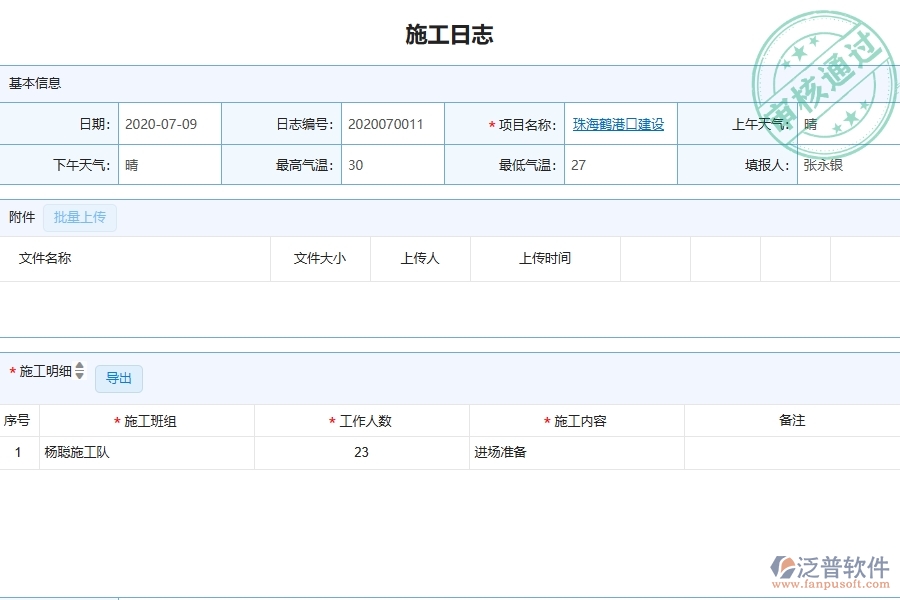三、泛普軟件-弱電工程管理系統(tǒng)在施工日志中的注意事項