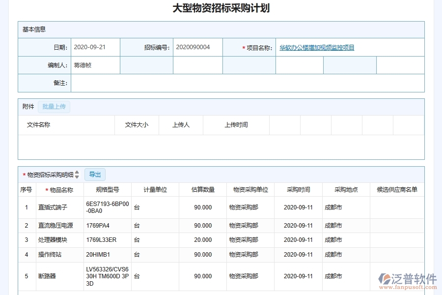 泛普軟件-弱電工程企業(yè)管理系統(tǒng)如何有效提升企業(yè)中的工程項目招標(biāo)管理