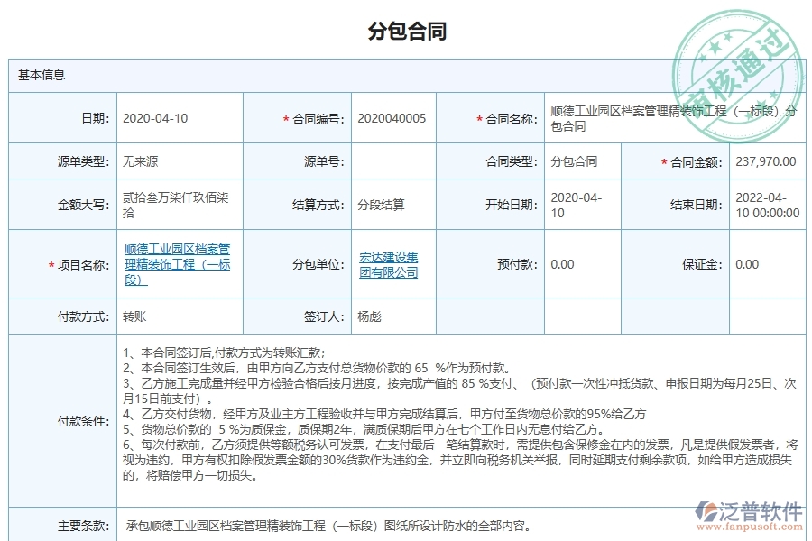 分包合同對于幕墻工程企業(yè)經(jīng)營有哪些價值