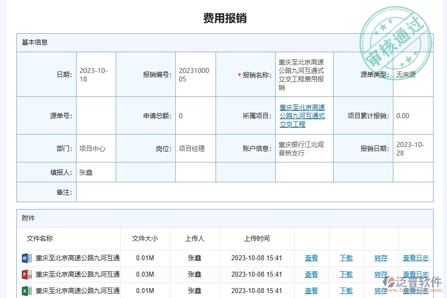 泛普軟件-路橋工程企業(yè)管理系統(tǒng)如何有效提高財務管理中的報銷管理