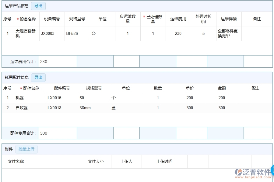 四、泛普軟件-園林工程企業(yè)售后處理單列表的重要性