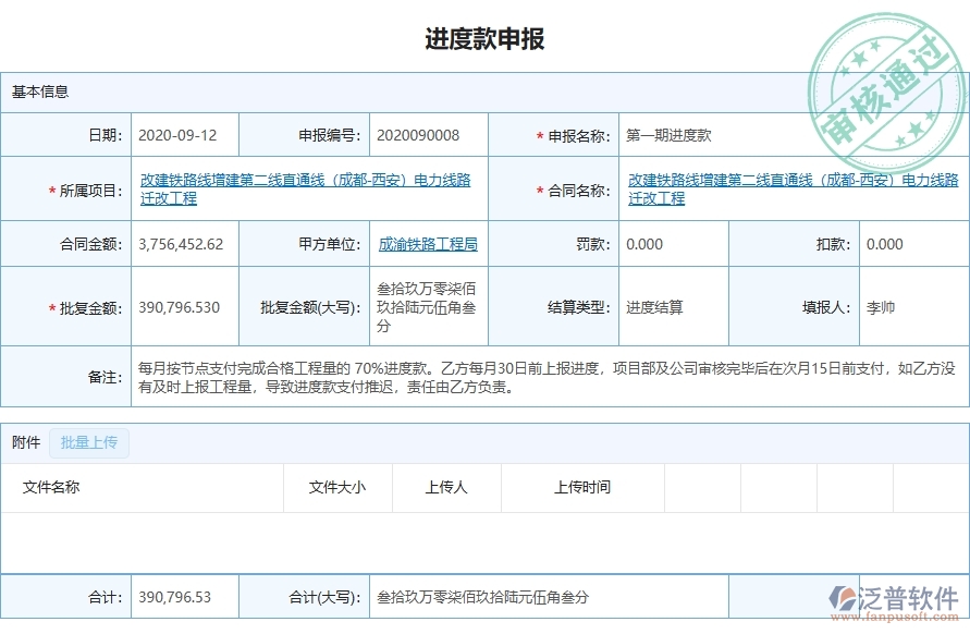 三、泛普軟件-弱電工程企業(yè)管理系統(tǒng)的進(jìn)度款申報(bào)的管控點(diǎn)及作用