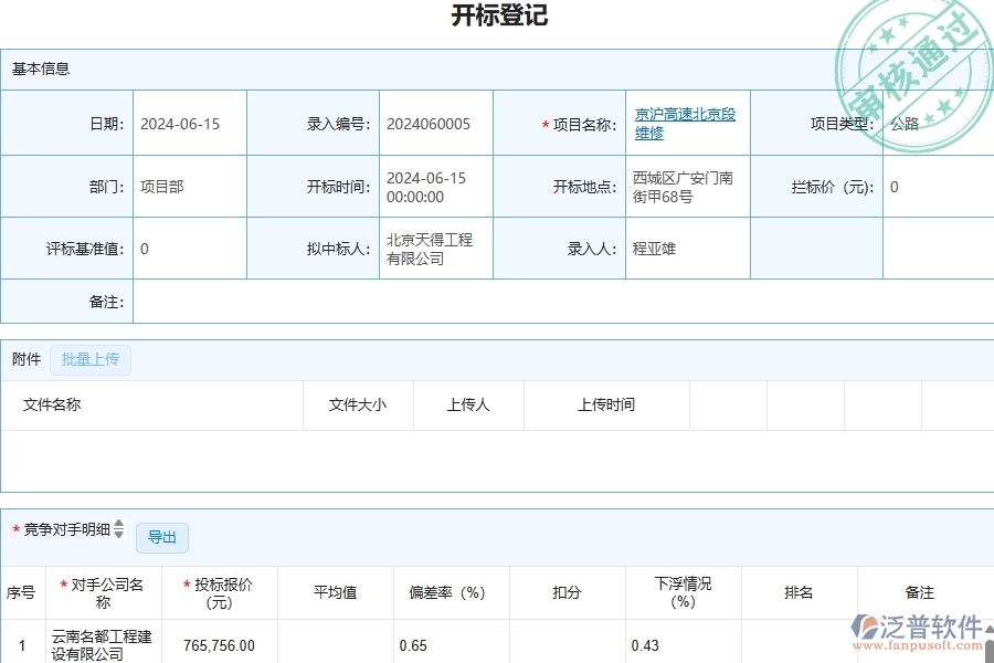 三、泛普軟件-公路工程管理系統(tǒng)中競爭對手分析表的幾個優(yōu)勢是什么