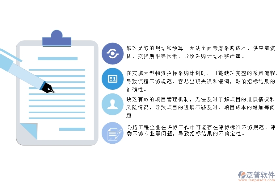 　一、公路工程企業(yè)在大型物資招標(biāo)采購計劃中存在的問題