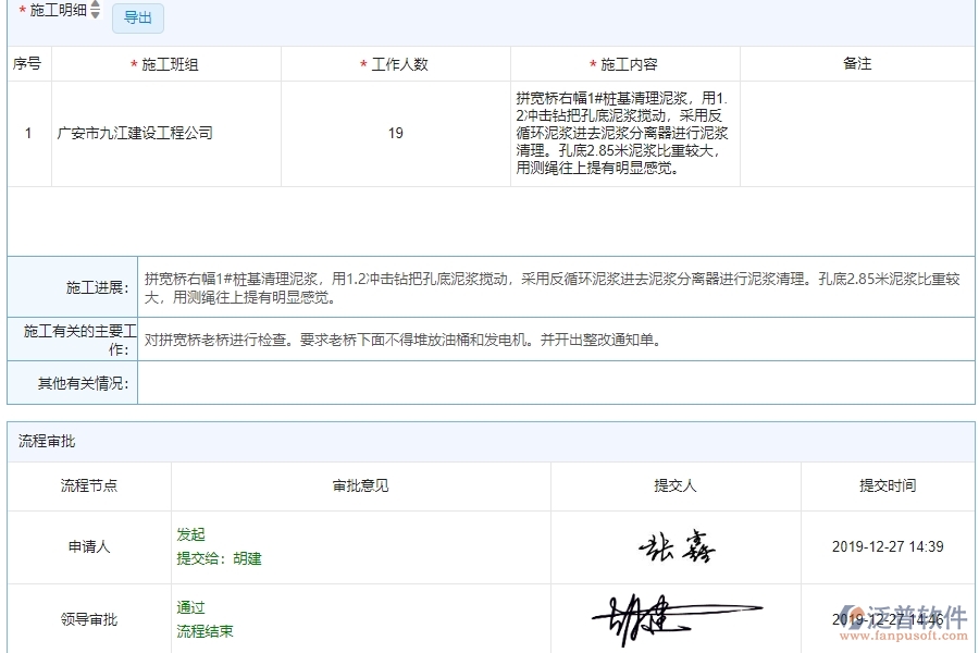 三、泛普軟件-公路工程企業(yè)管理系統(tǒng)中施工日志查詢管理的核心功能