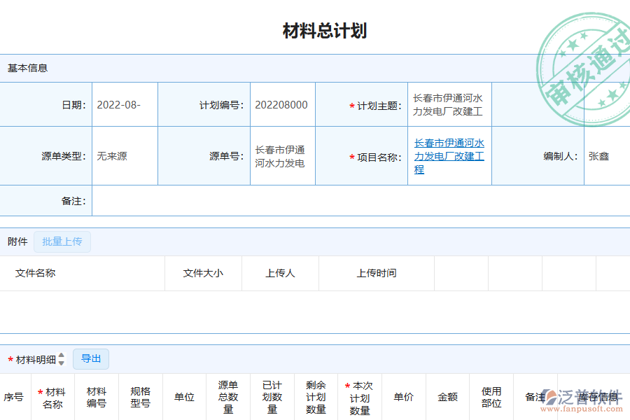 泛普軟件-弱電工程施工企業(yè)管理系統(tǒng)如何有效提升企業(yè)中的材料計(jì)劃管理
