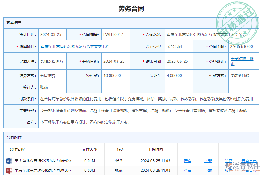泛普軟件-路橋工程項(xiàng)目管理系統(tǒng)中勞務(wù)人員工資明細(xì)表的價值