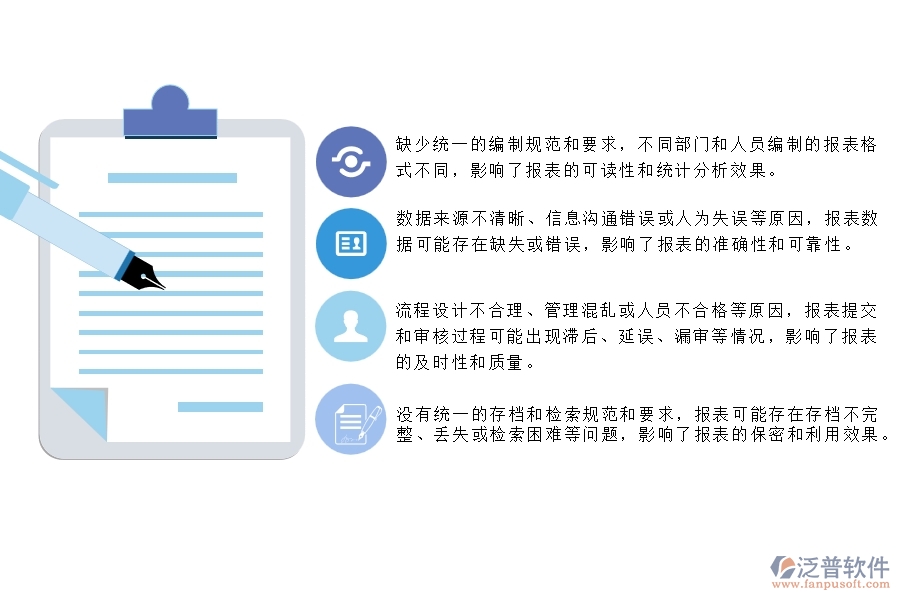 　一、在公路工程企業(yè)中施工過(guò)程報(bào)表管理常見(jiàn)的問(wèn)題