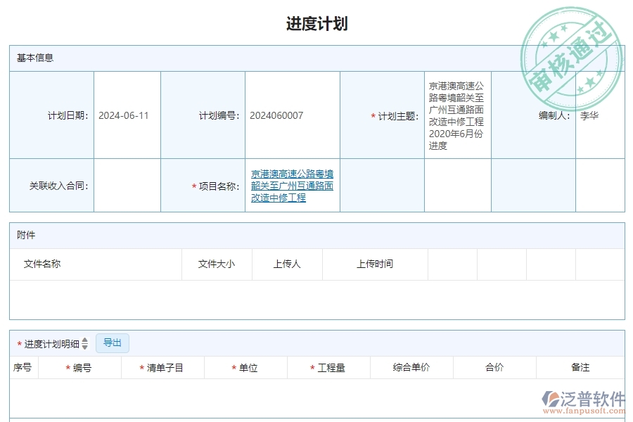 二、泛普軟件-公路工程企業(yè)管理系統(tǒng)施工進(jìn)度計(jì)劃的管控點(diǎn)