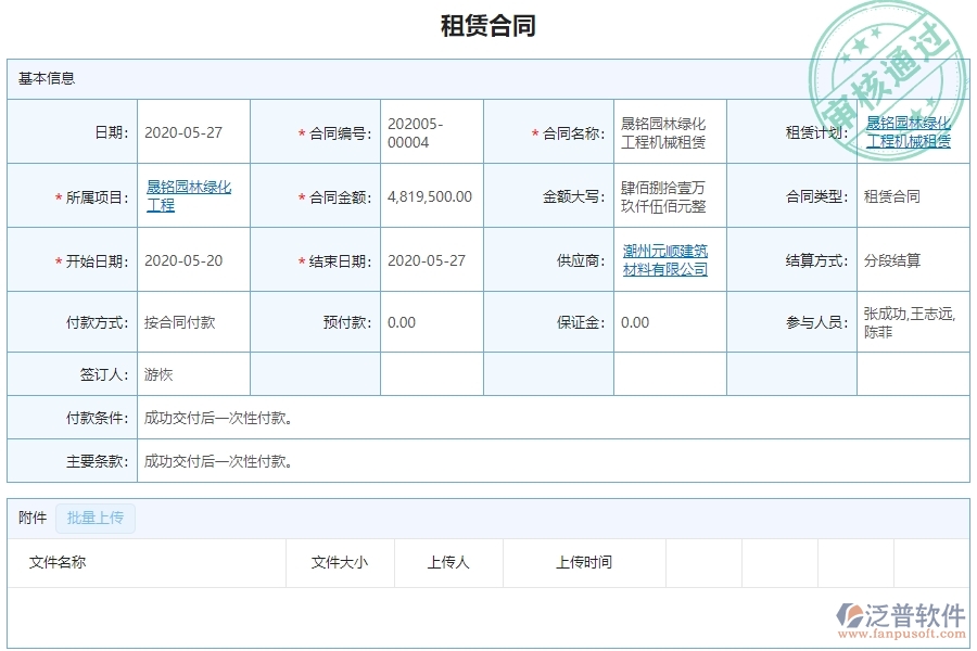 　二、使用泛普軟件-園林工程管理系統(tǒng)租賃合同列表管理的優(yōu)勢(shì)