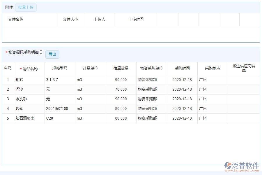 二、泛普軟件-公路工程系統(tǒng)如何解決企業(yè)大型物資招標(biāo)采購計(jì)劃列表管理遇到的難點(diǎn)