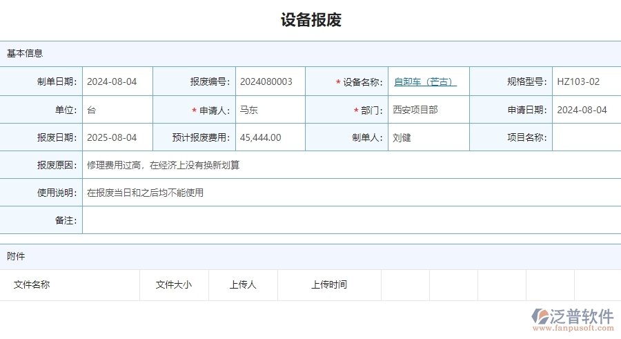 四、泛普軟件-安防工程管理系統(tǒng)在設(shè)備報(bào)廢中的應(yīng)用場(chǎng)景