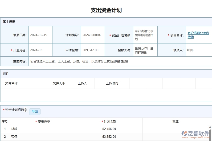 四、泛普軟件-公路工程管理系統(tǒng)在資金計(jì)劃中的應(yīng)用場(chǎng)景