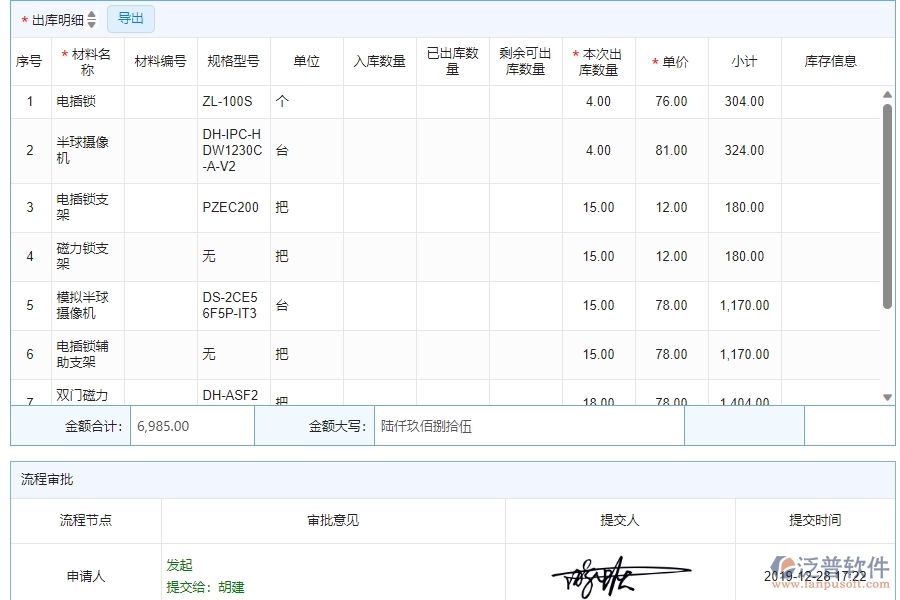 四、使用泛普軟件-安防工程系統(tǒng)材料出庫(kù)明細(xì)查詢管理的核心優(yōu)勢(shì)