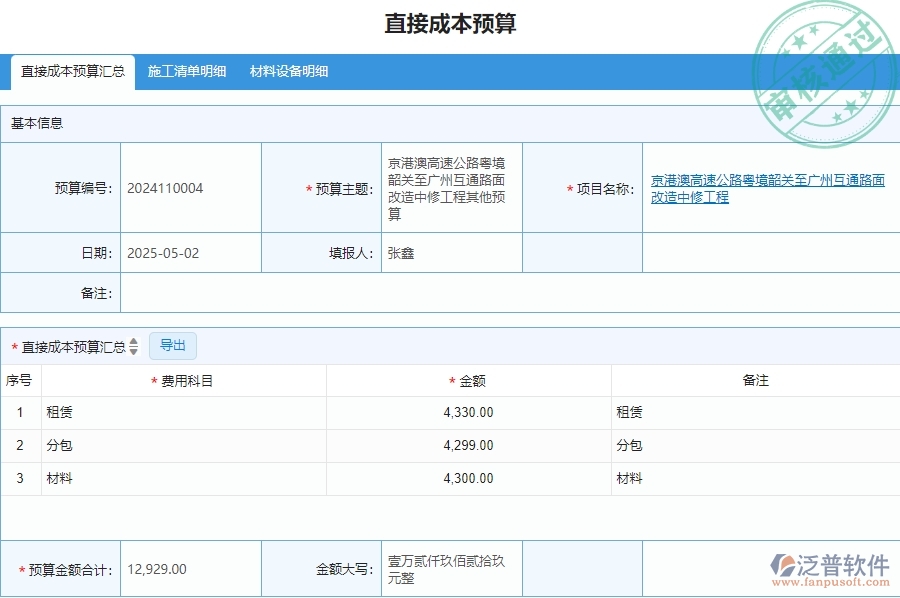 三、安防工程企業(yè)使用泛普軟件-直接成本預(yù)算管理系統(tǒng)的好處