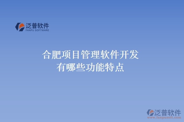 合肥項(xiàng)目管理軟件開發(fā)有哪些功能特點(diǎn)