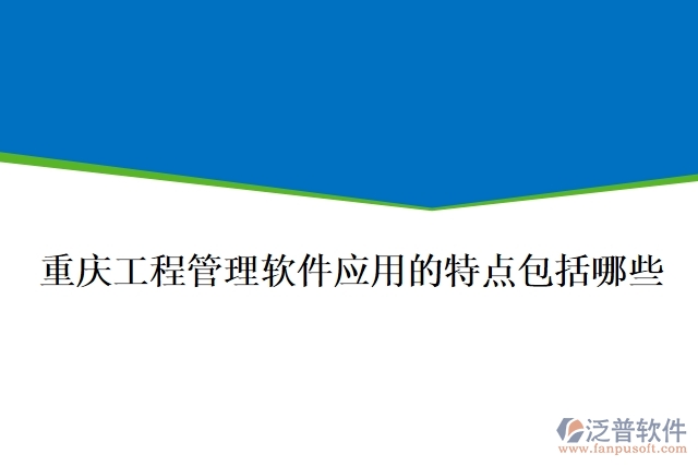  重慶工程管理軟件應用的特點包括哪些