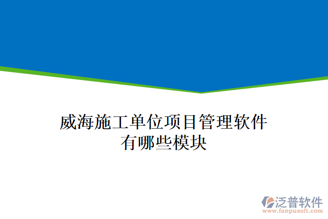 威海施工單位項目管理軟件有哪些模塊