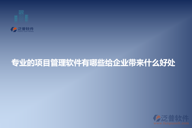 專業(yè)的項目管理軟件有哪些給企業(yè)帶來什么好處