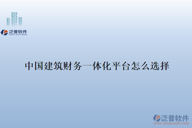 中國建筑財(cái)務(wù)一體化平臺怎么選擇