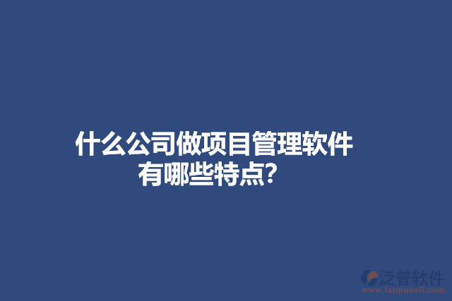 什么公司做項(xiàng)目管理軟件？有哪些特點(diǎn)？