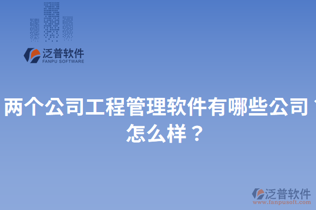 兩個公司工程管理軟件有哪些公司？怎么樣？