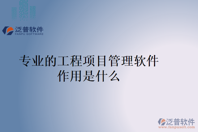 專業(yè)的工程項目管理軟件作用是什么