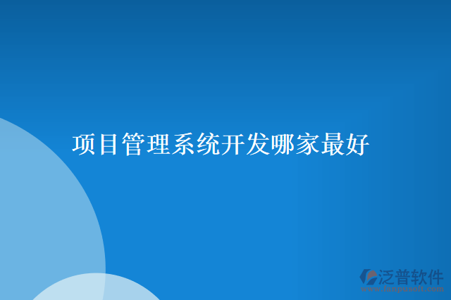 項(xiàng)目管理系統(tǒng)開發(fā)哪家最好