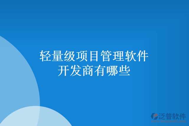 輕量級(jí)項(xiàng)目管理軟件開發(fā)商有哪些