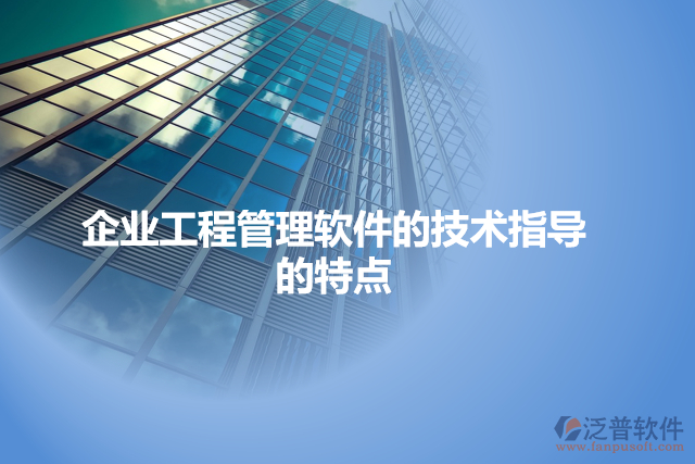 企業(yè)工程管理軟件的技術指導的特點