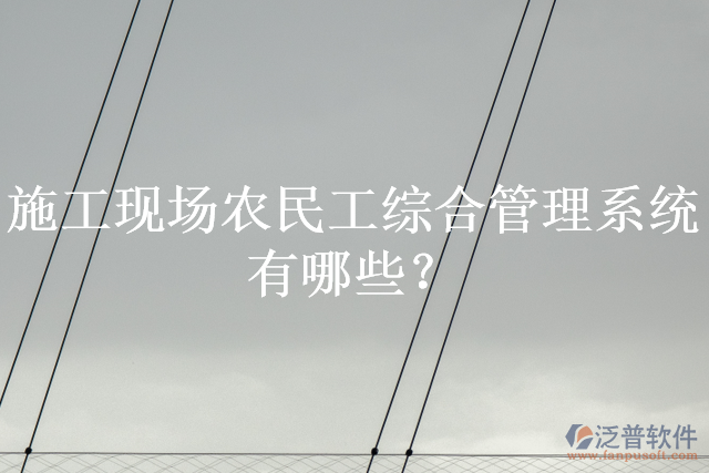 施工現(xiàn)場農(nóng)民工綜合管理系統(tǒng)有哪些？