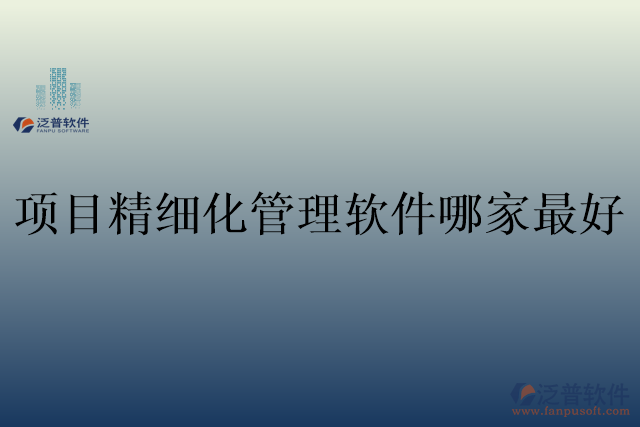 項目精細(xì)化管理軟件哪家最好