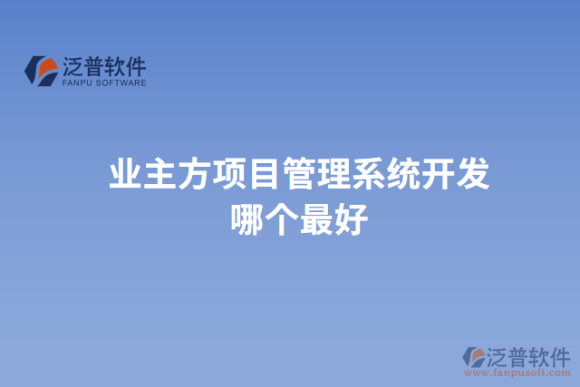 業(yè)主方項(xiàng)目管理系統(tǒng)開(kāi)發(fā)哪個(gè)最好