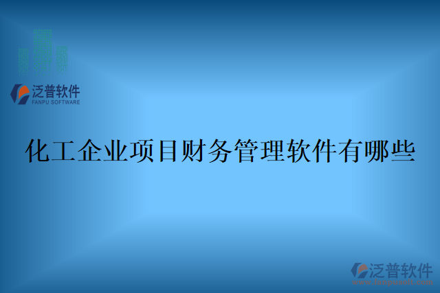 化工企業(yè)項目財務管理軟件有哪些