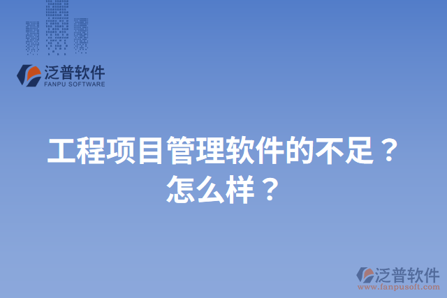 工程項(xiàng)目管理軟件的不足？怎么樣？