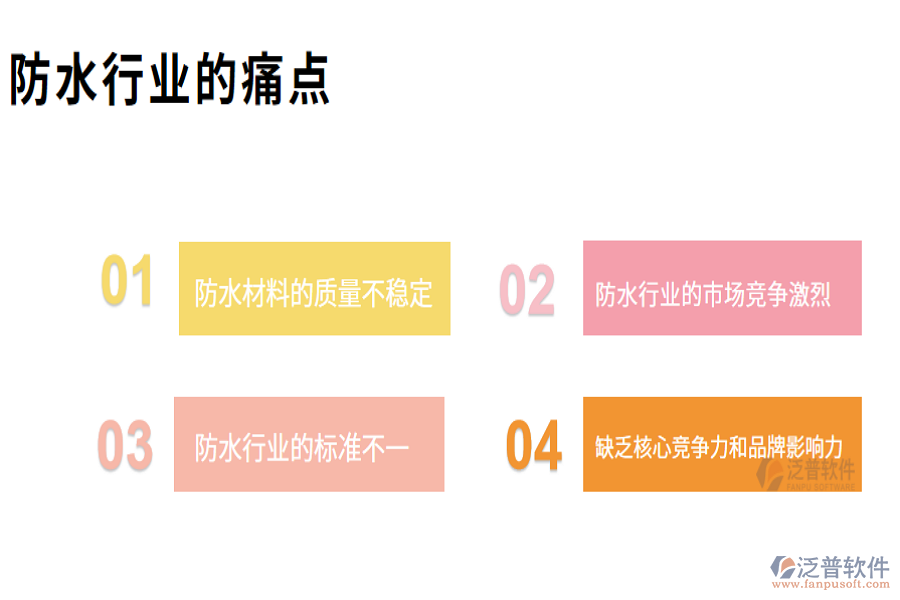 防水行業(yè)現(xiàn)狀及痛點、競爭情況