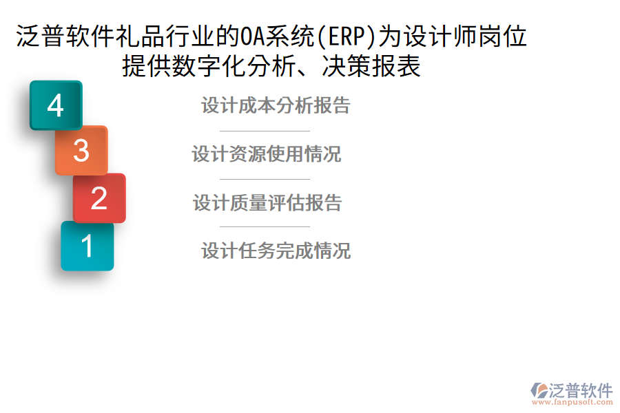 泛普軟件禮品行業(yè)的OA系統(tǒng)(ERP)為設計師崗位提供數(shù)字化分析、決策報表