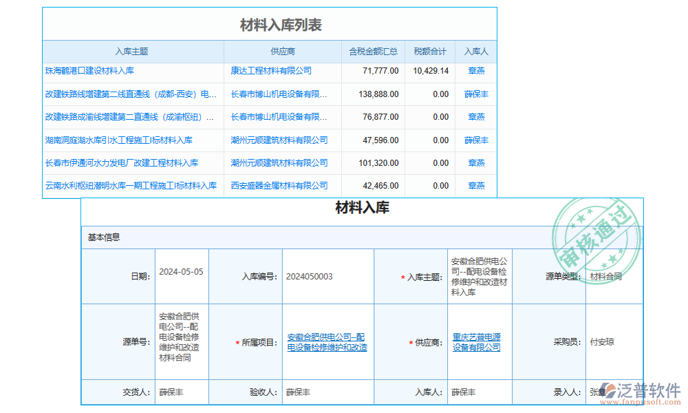 水電材料進(jìn)出庫系統(tǒng)