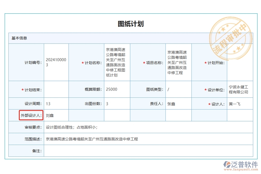 揭秘施工企業(yè)工程<a href=http://www.theonlineadagency.com/xm/ target=_blank class=infotextkey>項目管理軟件</a>圖紙計劃中外部設(shè)計人字段的編制之道